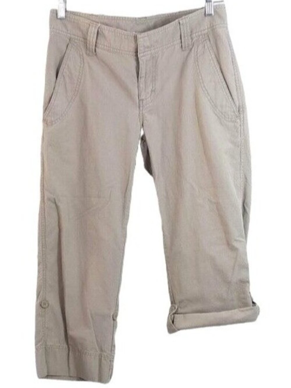 The North Face Womens Convertible Cropped Hiking Pants Khaki Size 8 Ripstop AU4Q